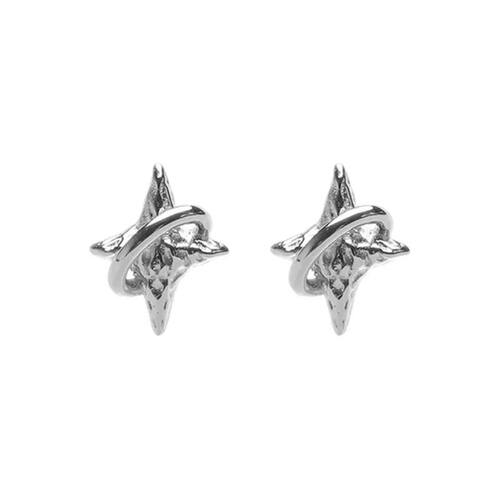 Four Pointed Star Earrings for Men Trendy Personalized Creat