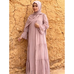 Women  Dress 2 Piece Set Party  Chiffon Jalabiya  Lace Up Mo