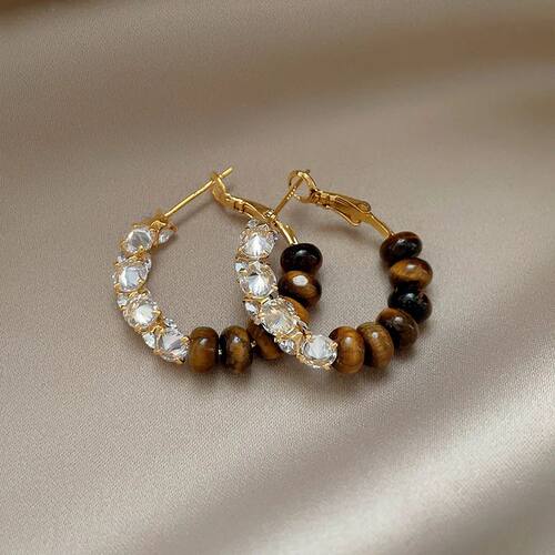 New Korean Exquisite Round Earrings Elegant Fashion All-matc