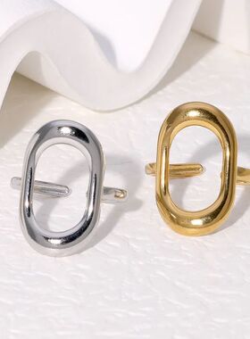 Sainless Seel Rings for Women Hollow Ou Gold Color Temperame