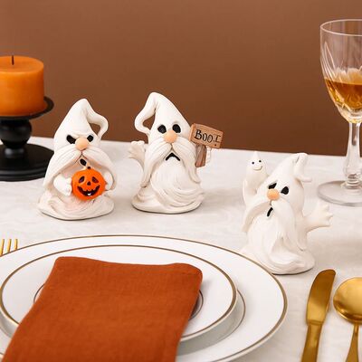 Halloween Themed Resin Ghos Figurine Model Saue Caroon Sandi