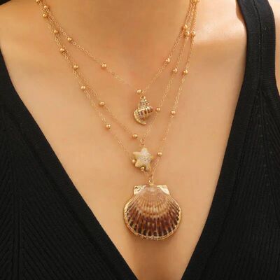3Pc/Se Bohemian Conch Shell Pendan Necklaces for Women Ladie