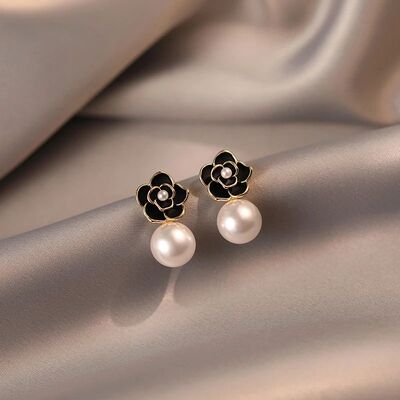 New French Fashion Luxury Copper Drop Glazed Flower Imitatio