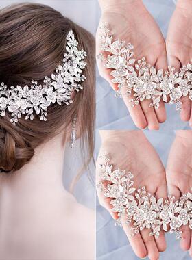 Silve rColor Bridal Flower Headband Prom Tiara Wedding Hair