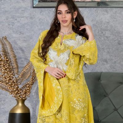 2025 Diamonds  Mubarak Djellaba for Women Prin  Dress Dubai