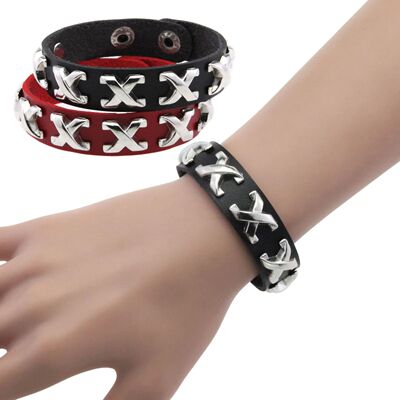 Punk Harajuku Classic Personaliy nd Simple X-shaped rive Mul