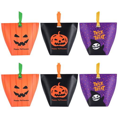 10Pcs Halloween Candy Gift Box Pumpkin Cookie Snack Packagin