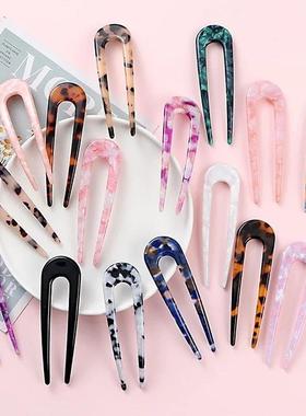 Fashion U-Shaped Hairpin Hair Fork Acetic Acid Hair Clips Pi