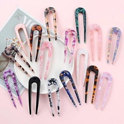 Fashion U-Shaped Hairpin Hair Fork Acetic Acid Hair Clips Pi