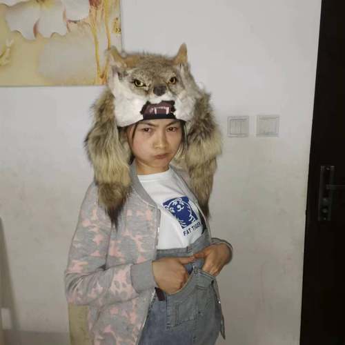仿真狼头帽汉服走秀演出古装民族风cosplay拍摄道具装饰帽子帅气