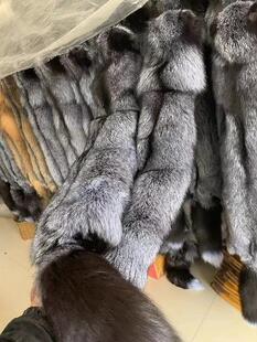 整只狐狸围脖真皮男女狐狸毛围巾整张狐狸皮蓝狐真毛领皮草披肩冬