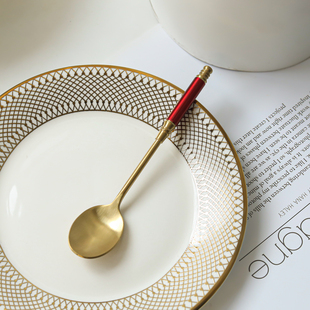 轻奢时尚 Beyer 纯色哑光不锈钢咖啡勺 Erica 爱莉卡贝叶