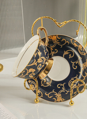 爱莉卡贝叶Erica Beyer 金色铁质欧式复古双咖啡杯收纳架