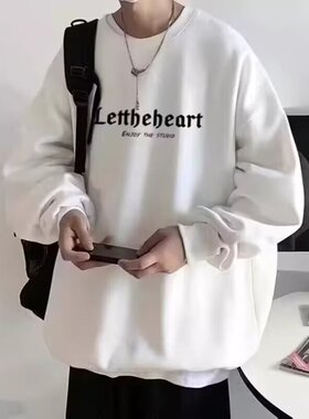 加绒A286 薄款B28614圆领卫衣m-5xl2024年ins小众潮韩版潮流炸街