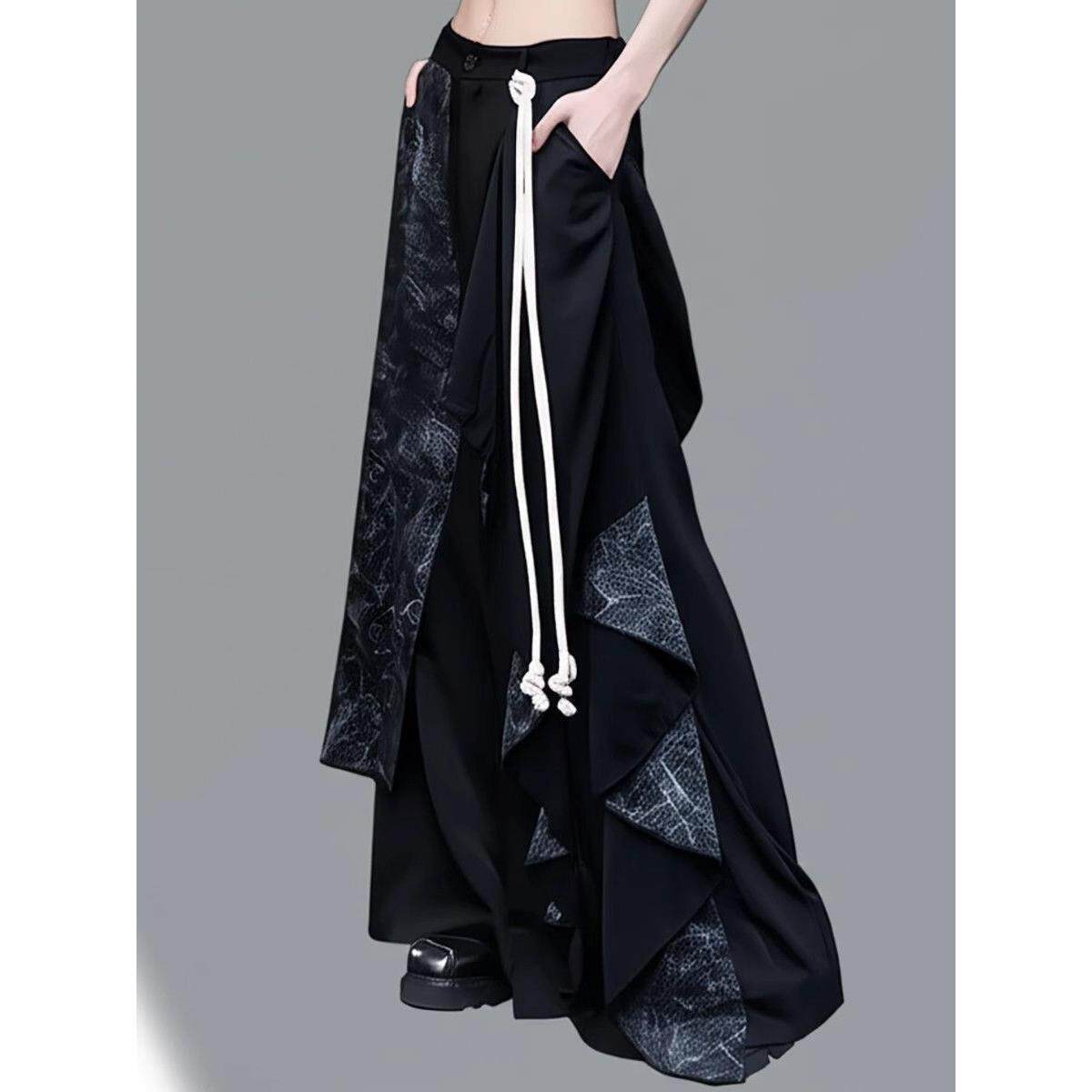 服设新中式裙裤小众设计服装山本耀司中性风阔腿2025年chic小众潮