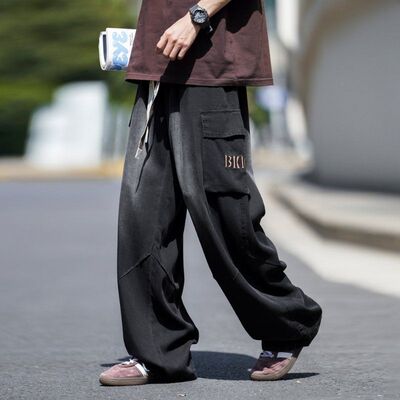 JYF-C2338夏季大码冰丝凉感休闲莱赛尔牛仔裤2025年日系情侣装潮