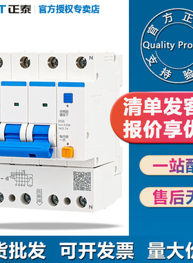 正泰小型漏电保护器NXBLE-63YH家用1P+N 32A两位空气开关带漏保2p