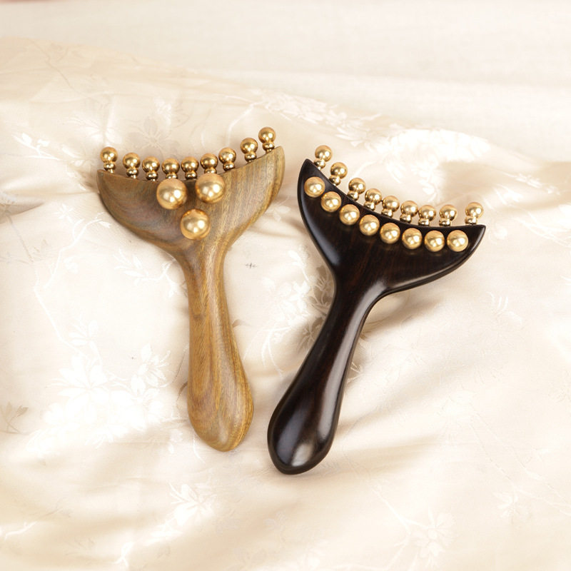 绿檀紫光檀黄铜美人推按摩腿部刮痧背部按摩器全身通用经络刷,保健用品,按摩器材,淘宝优惠券,粉丝福利购,淘宝优惠卷