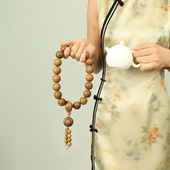 绿檀手持男女盘玩文玩檀香木念珠手串饰品摆件汽车挂件文玩手把件