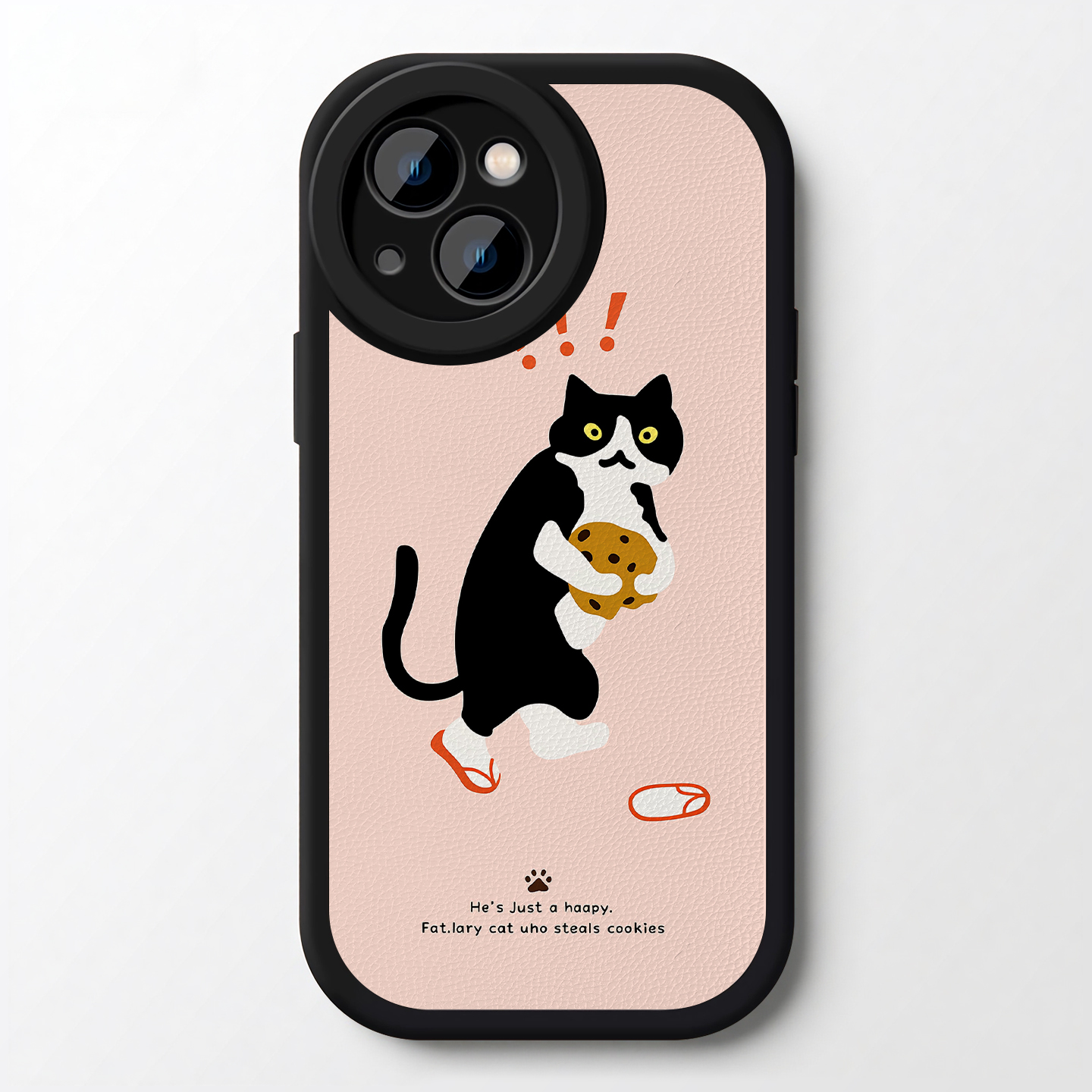 心虚创意偷饼干奶牛猫小羊皮适用iPhone17/16promax手机壳OPPOreno9软红米note13pro小米15/14OPPOa58苹果13