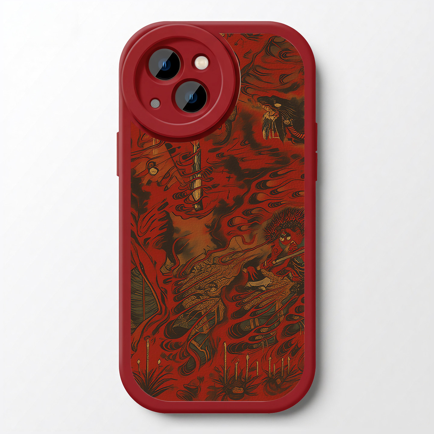 神明火焰适用iPhone17promax手机壳设计感硅胶2026新款16小羊皮15不撞款14艺术13苹果14plus华为p70pro小米