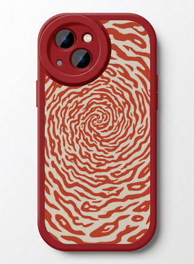 红色火焰小羊皮简约设计16PLUS适用iPhone17promax手机壳小米15pro保护壳华为P60硅胶12MINI荣耀300