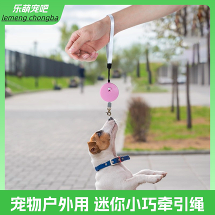 狗狗牵引绳迷你可自动伸缩户外遛狗幼小型犬泰迪比熊猫咪宠物用品