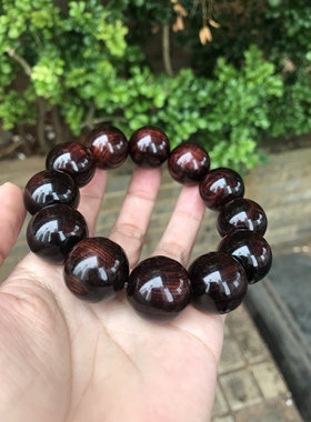 收藏级海南黄花梨2.0紫油梨手链手串正宗海黄老料佛珠文玩佩戴男