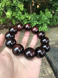 收藏级海南黄花梨2.0紫油梨手链手串正宗海黄老料佛珠文玩佩戴男