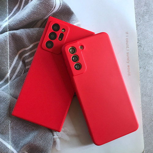 新年红色全包软壳防摔三星S22