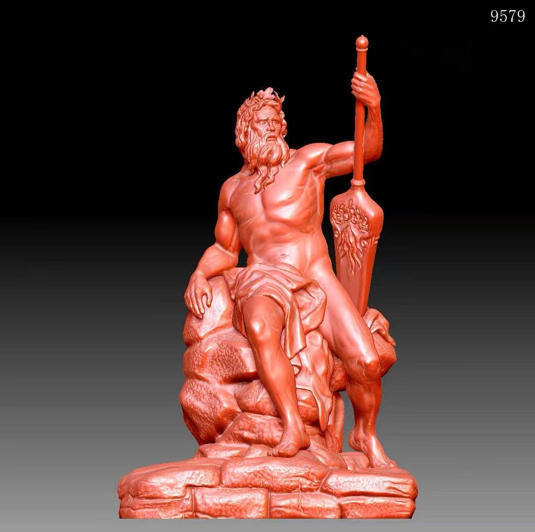 西方雕像圆雕图雕刻机3D打印素材STL格式模型图OBJ精雕水晶雕刻