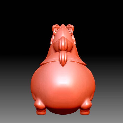9627马唐马圆雕图雕刻机3D打印素材STL格式模型图OBJ精雕水晶雕刻