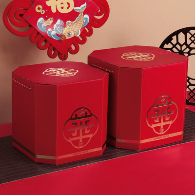 春节八大碗花馍包装礼品盒空纸箱