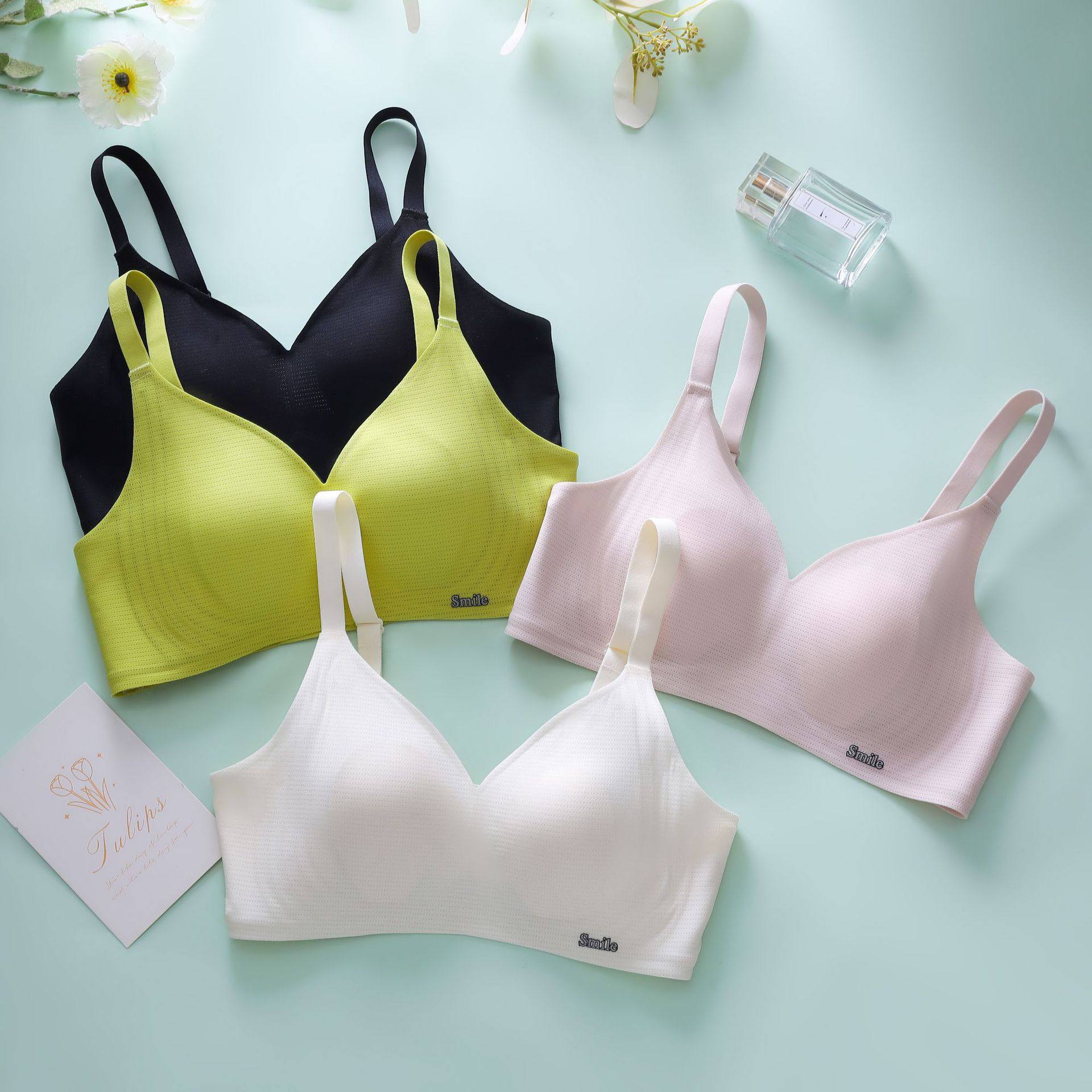 无痕内衣女兔耳朵无钢圈薄款软支撑收副乳防下垂大胸显小胸文胸罩