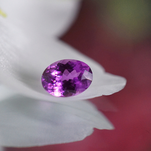 裸石/天然彩色蓝宝石 1.13ct紫罗兰色椭圆无烧蓝宝/InColor彩定制