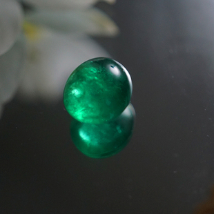 裸石/天然素面祖母绿 4.52ct 赞比亚浓绿戒面吊坠/InColor彩定制