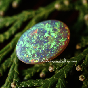 裸石/天然澳洲欧泊2.59ct双面彩欧泊 戒面吊坠/InColor彩定制