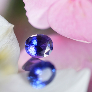 裸石/天然变色蓝宝石  蓝变紫椭圆刻面戒指吊坠/InColor彩定制