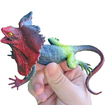 软胶仿真蜥蜴彩色伞蜥包邮