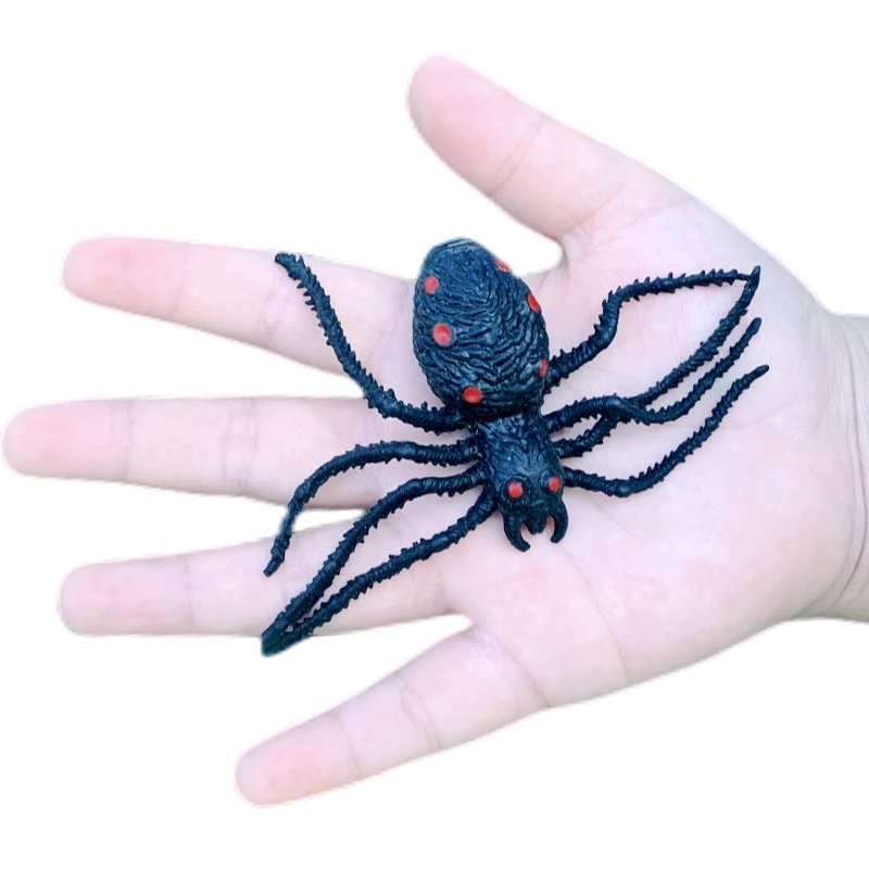 软胶仿真蜘蛛彩黑色幼儿园儿童玩具吓人恶搞恐怖静态昆虫动物模型