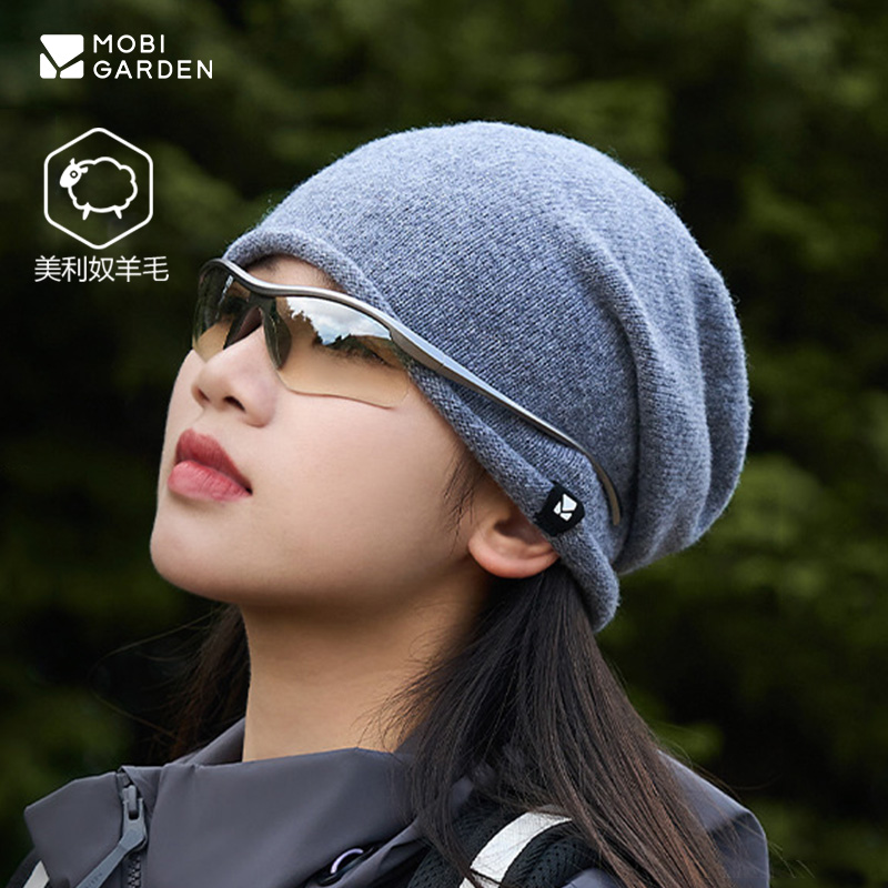 牧高笛羊毛堆堆帽秋冬保暖