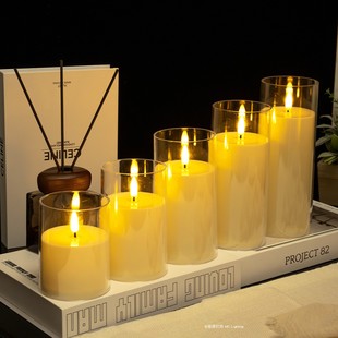 子弹头亚克力仿真火焰氛围蜡烛灯表白婚庆生日剧本杀布置小夜灯