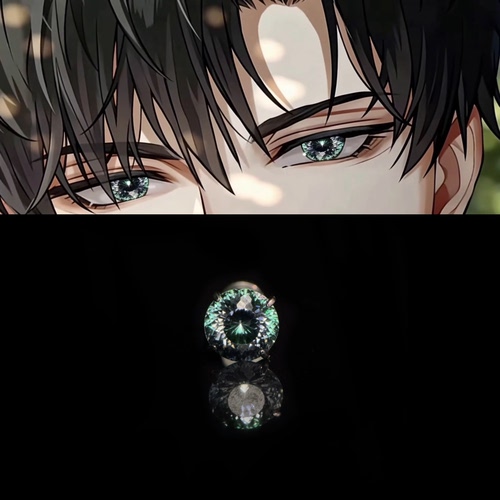 Lumiere 星屿-白绿鸟巢f136钛合金内螺旋耳骨钉爆闪耳钉—萧小五