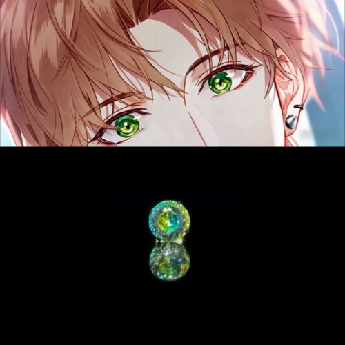 Lumiere 星屿-黄绿薄荷鸟巢F136钛合金内螺旋耳骨钉爆闪钉耳钉