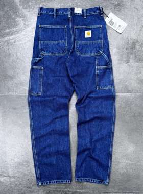 现货 Carhartt WIP single knee卡哈特水洗直筒工装牛仔长裤