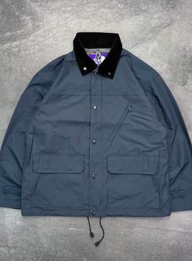 现货 TNF日本紫标26ss DOUBLE PEAK FIELD灯芯绒领工装猎装夹克