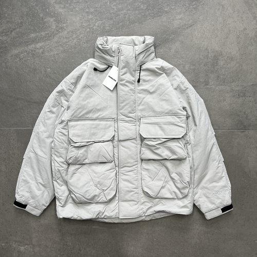 现货特价MONKEY TIME加垫立领多口袋连帽日系工装机能棉服夹克