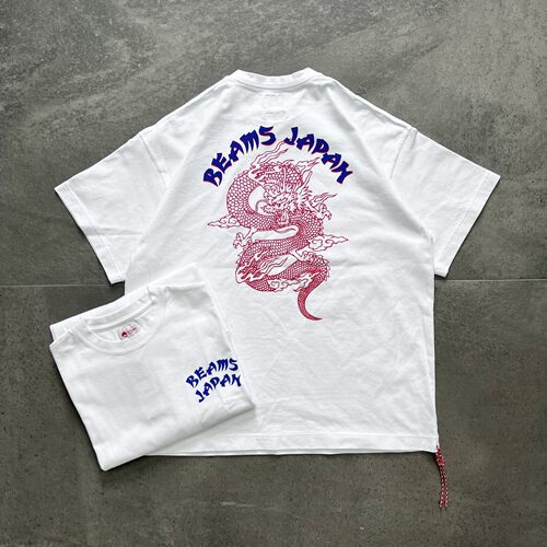 现货BEAMS JAPAN Originl Graphic 定番日产红绳龙年别注短袖T恤