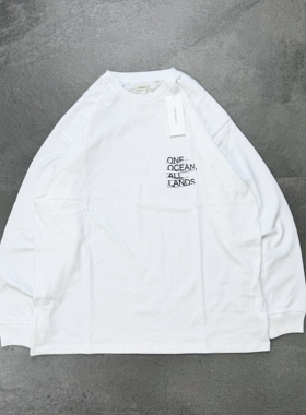 现货 nanamica OOAL Graphic L/S Tee 26ss有机棉宽松圆领长袖T恤