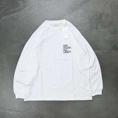 现货 nanamica OOAL Graphic L/S Tee 26ss有机棉宽松圆领长袖T恤